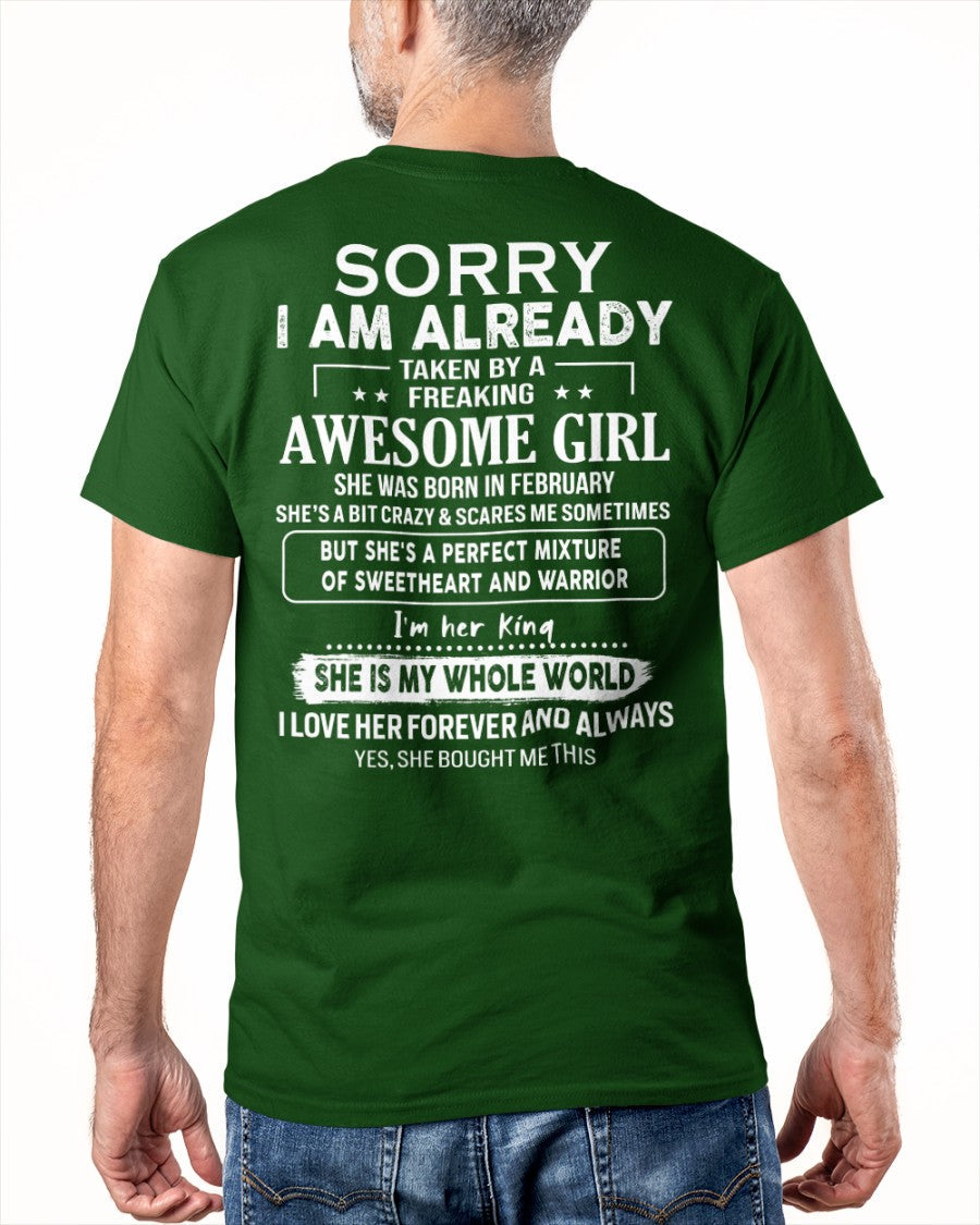 February - Awesome girl - Perfect gift for your boyfriend - (SKU04-86-02) - From Wife NGHL02