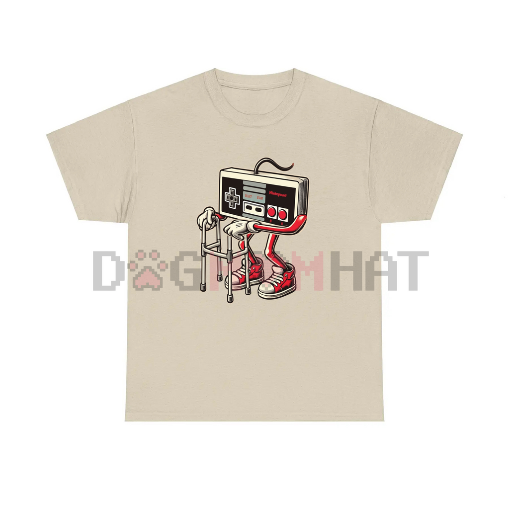 Retro Gaming Pattern T-Shirt – Fun Old Video Game Console Design, Unisex Cotton Tee