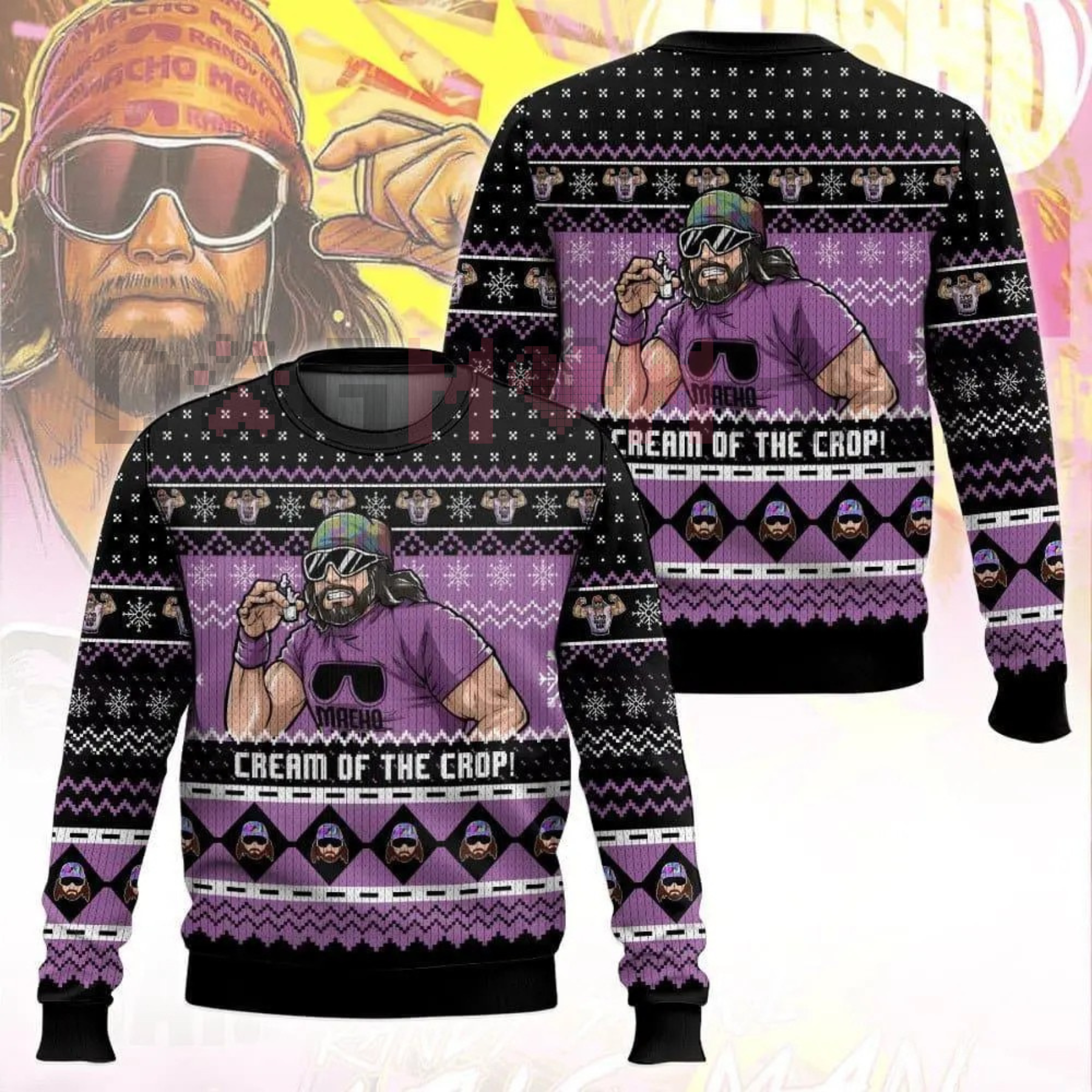 "The Cream of The Crop" Funny Ugly Sweater – Premium Christmas Gift for Friends & Family