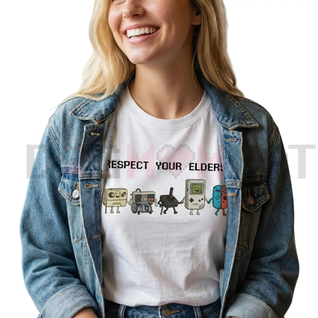"Respect Your Elders" Retro Gamer T-Shirt