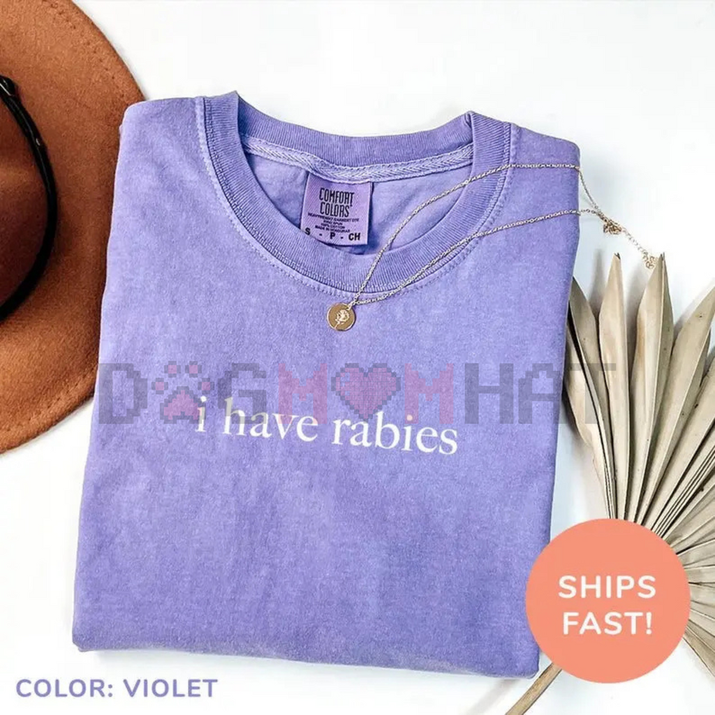 Comfort Colors "I Have Rabies" T-Shirt – Funny Sarcastic Humor Shirt, Unhinged Meme Tee