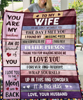 To My Wife Gift Blanket – From Husband With Forever Love