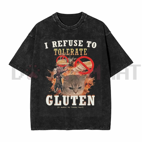 "I Refuse To Tolerate Gluten" Washed T-Shirt