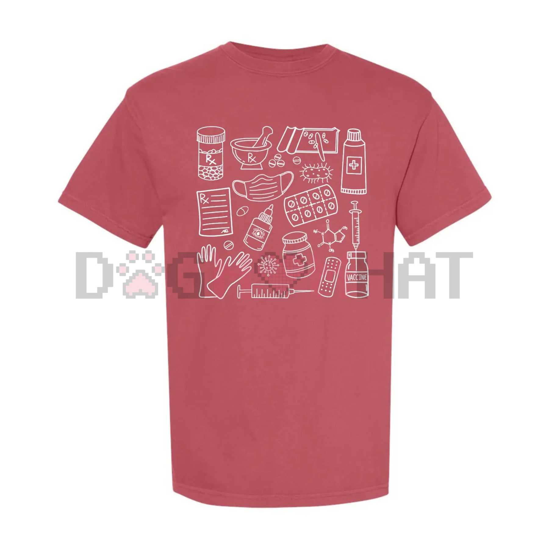 Pharmacy Doodle T-Shirt – Pharmacist & Technician Funny Medical Tee