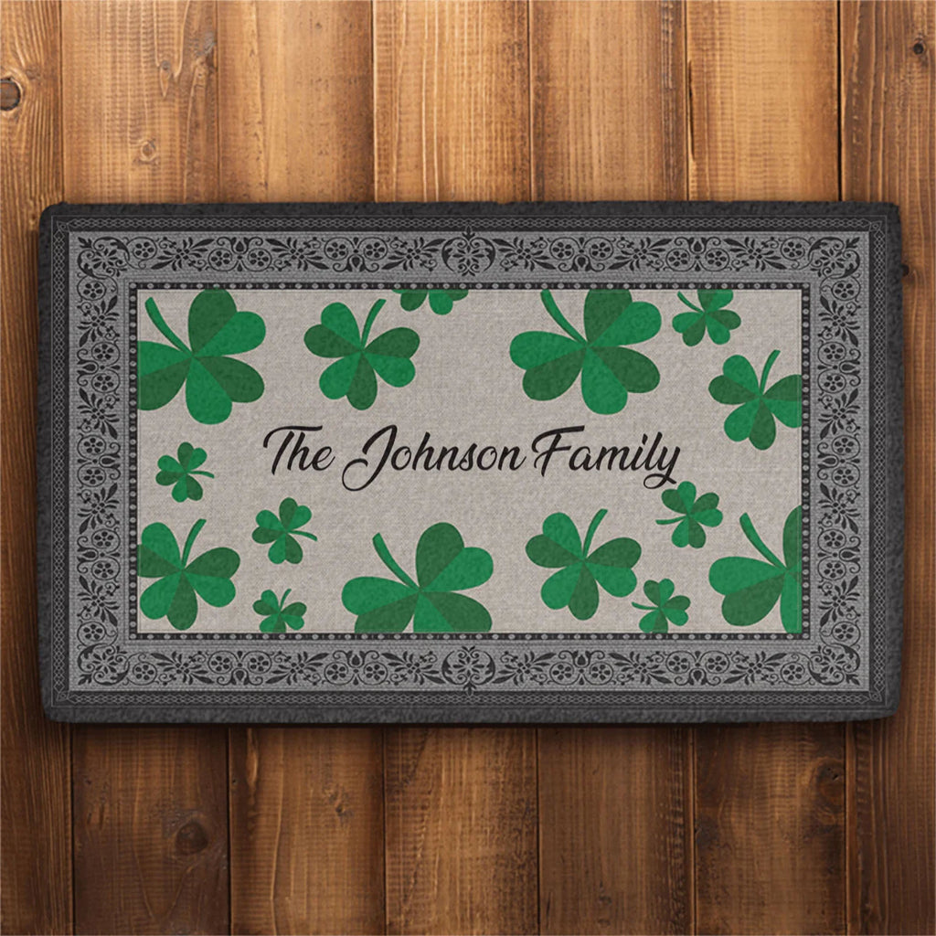 St.Patrick's Day Family Personalized Custom Doormat
