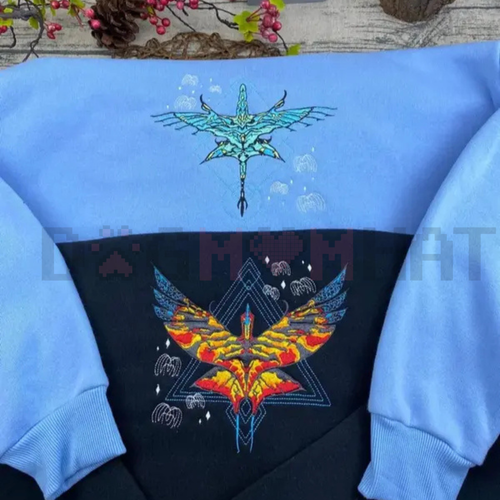 "Fire and Ash" Embroidered Hoodie