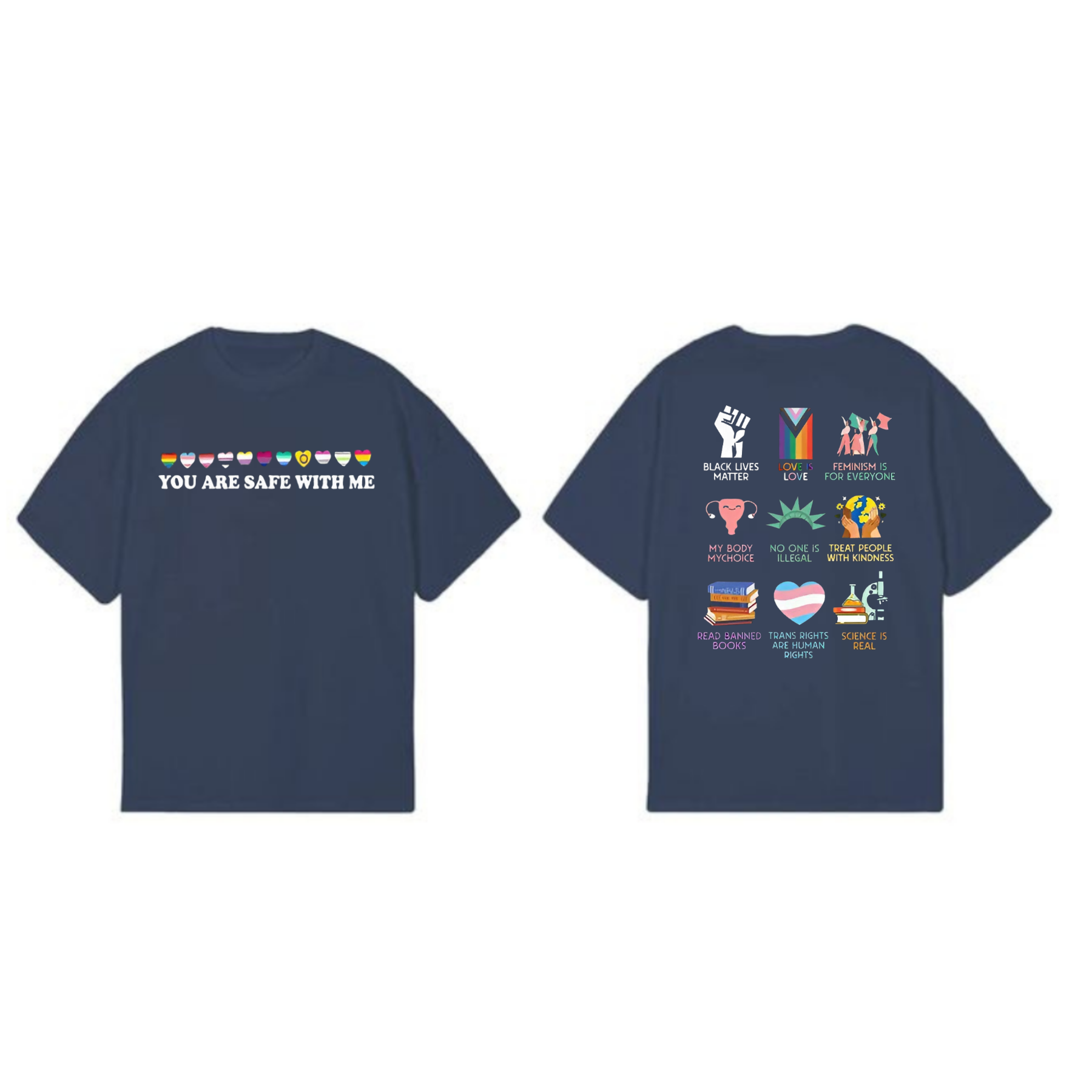 "You Are Safe With Me" T-Shirt – Human Rights Equality Shirt, LGBTQ+ Ally Tee