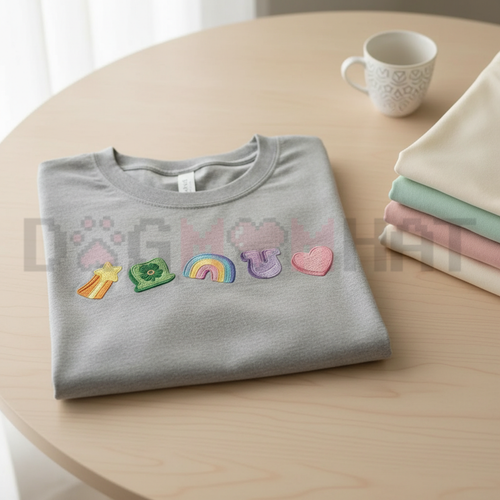 "Lucky Charm" Embroidered-Style Sweatshirt