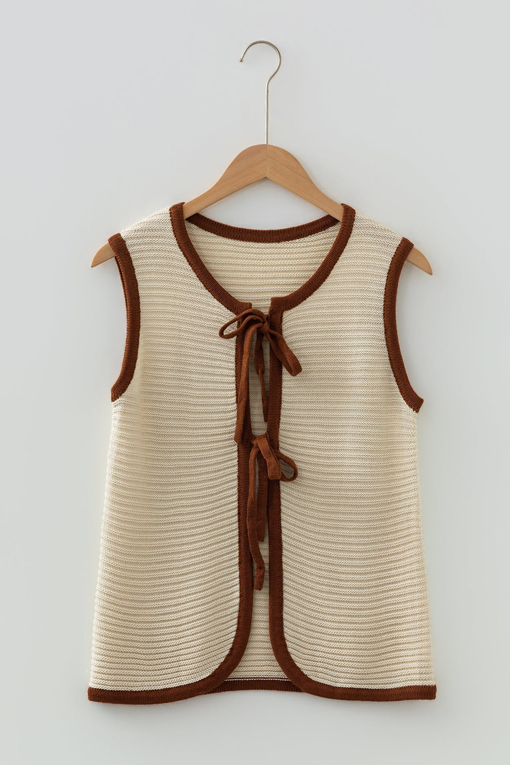 Aaliyah Trim Ties Front Sweater