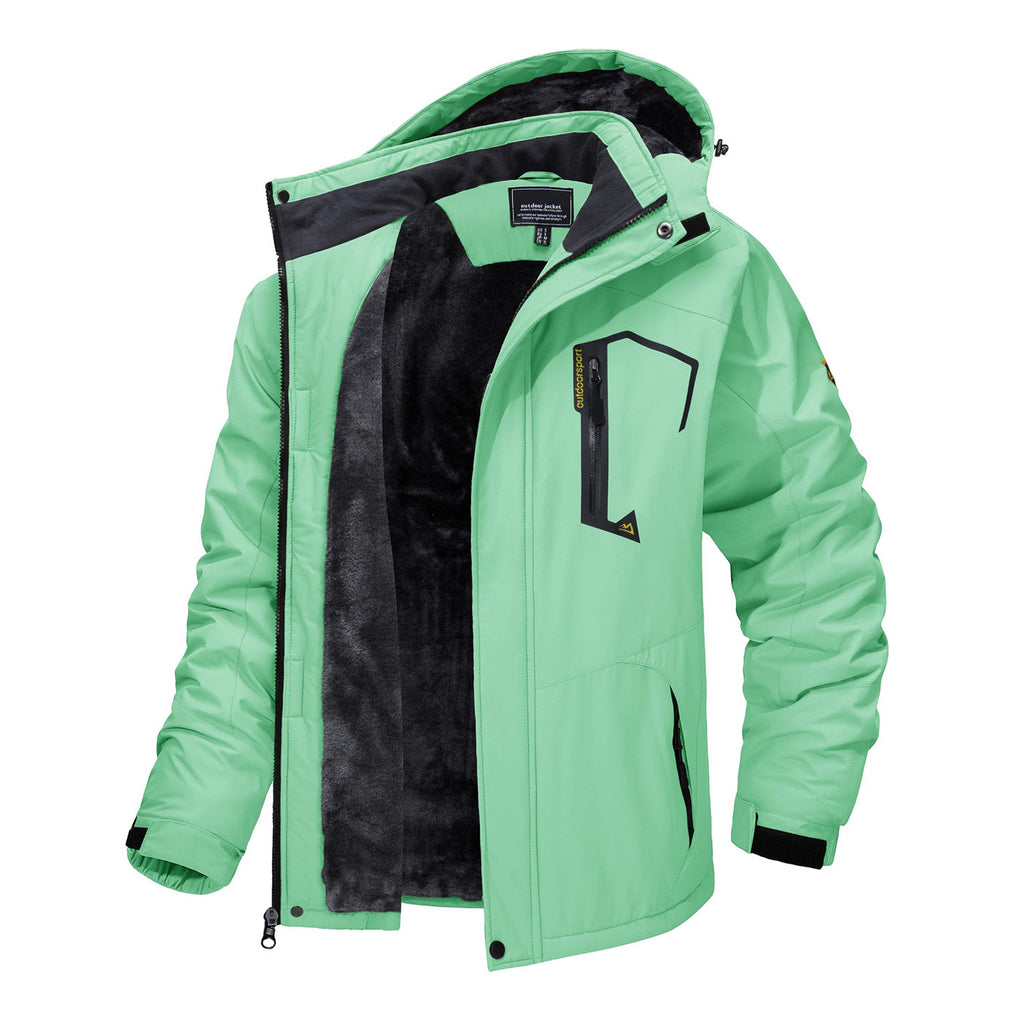 Outdoor Waterproof Winter Jacket Detachable Hat