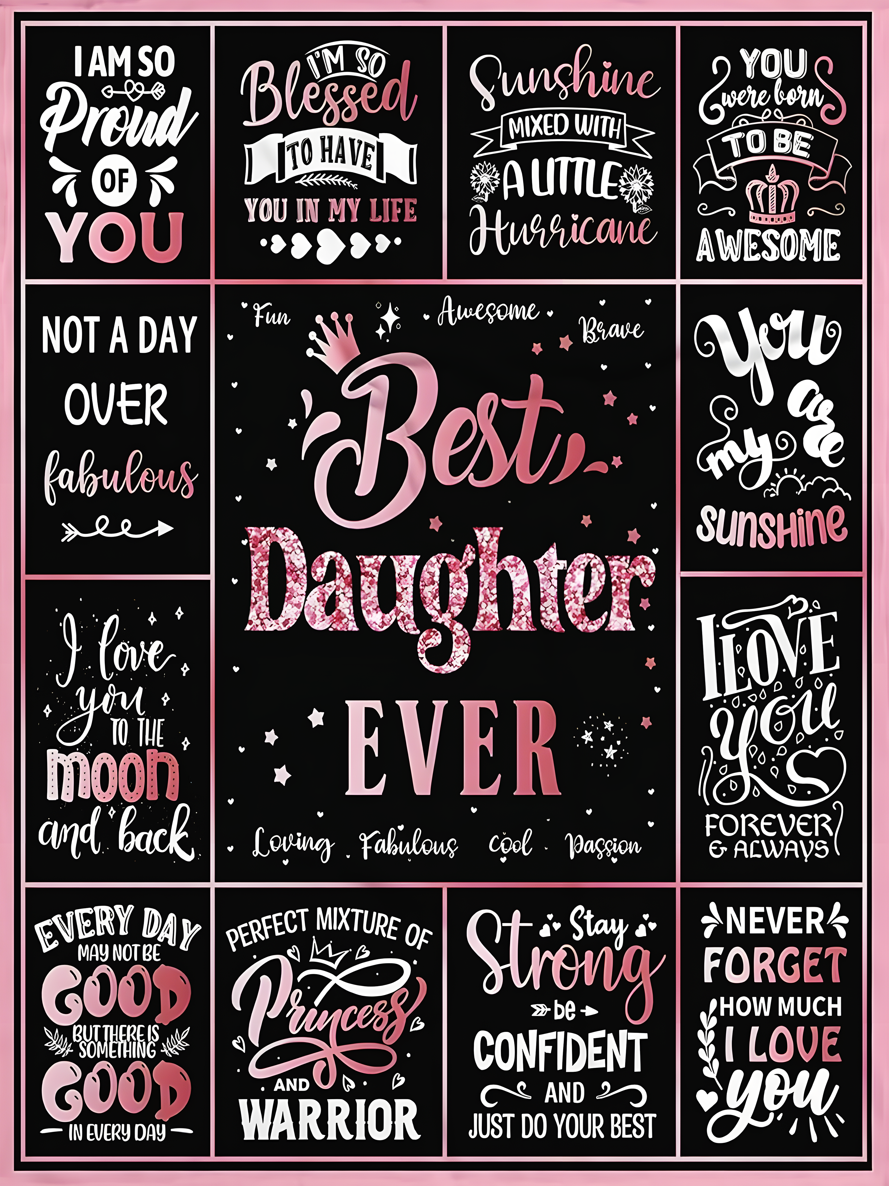 To My Daughter Blanket – Sleep in Love and Peace From Mom