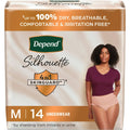 Depend Silhouette Maximum Absorbency Underwear for Women, Medium, 14 Count