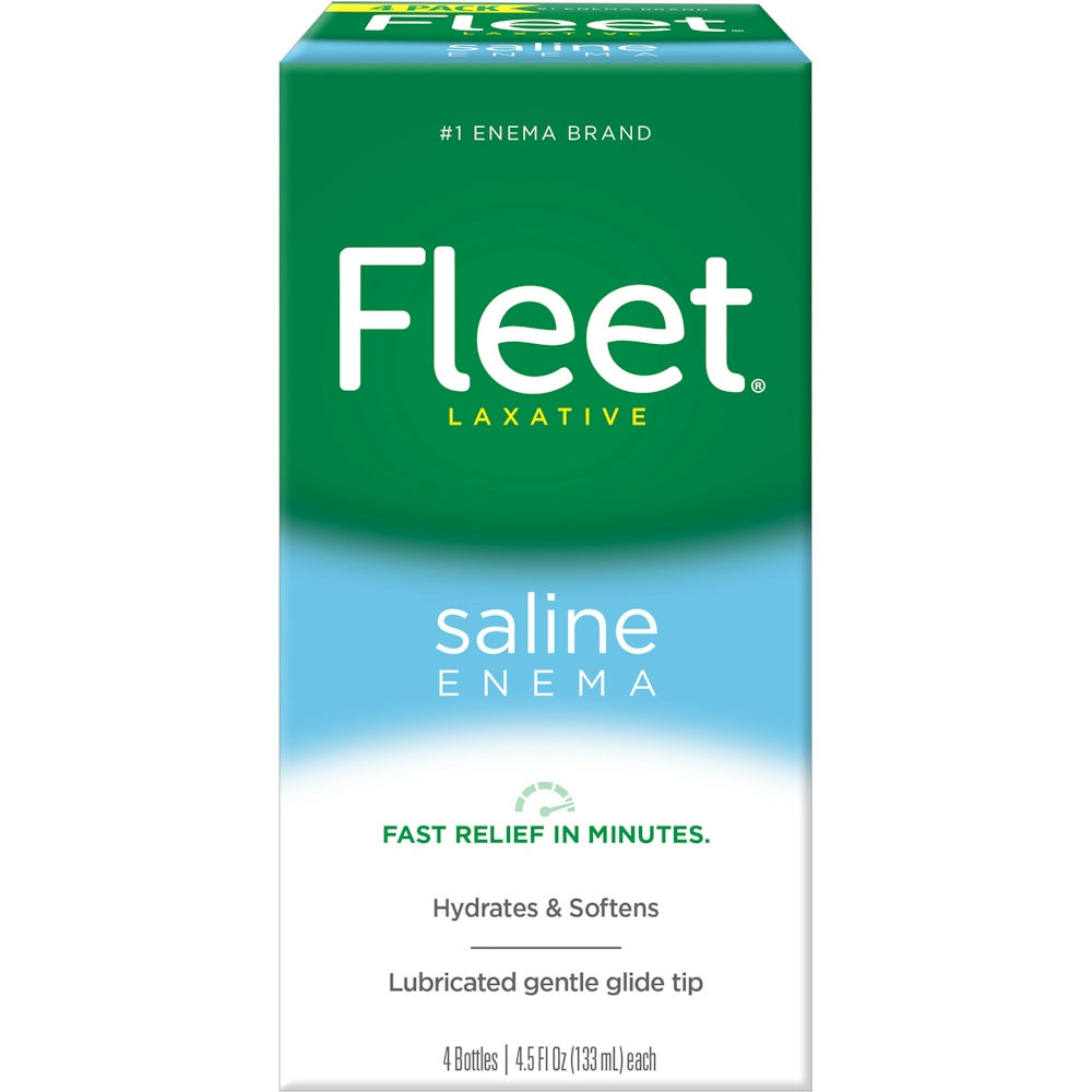 Fleet Laxative Saline Enema For Adult Constipation - 18 Fl Oz