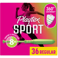 Playtex Sport Tampons, Regular Absorbency, Unscented - 36 Count