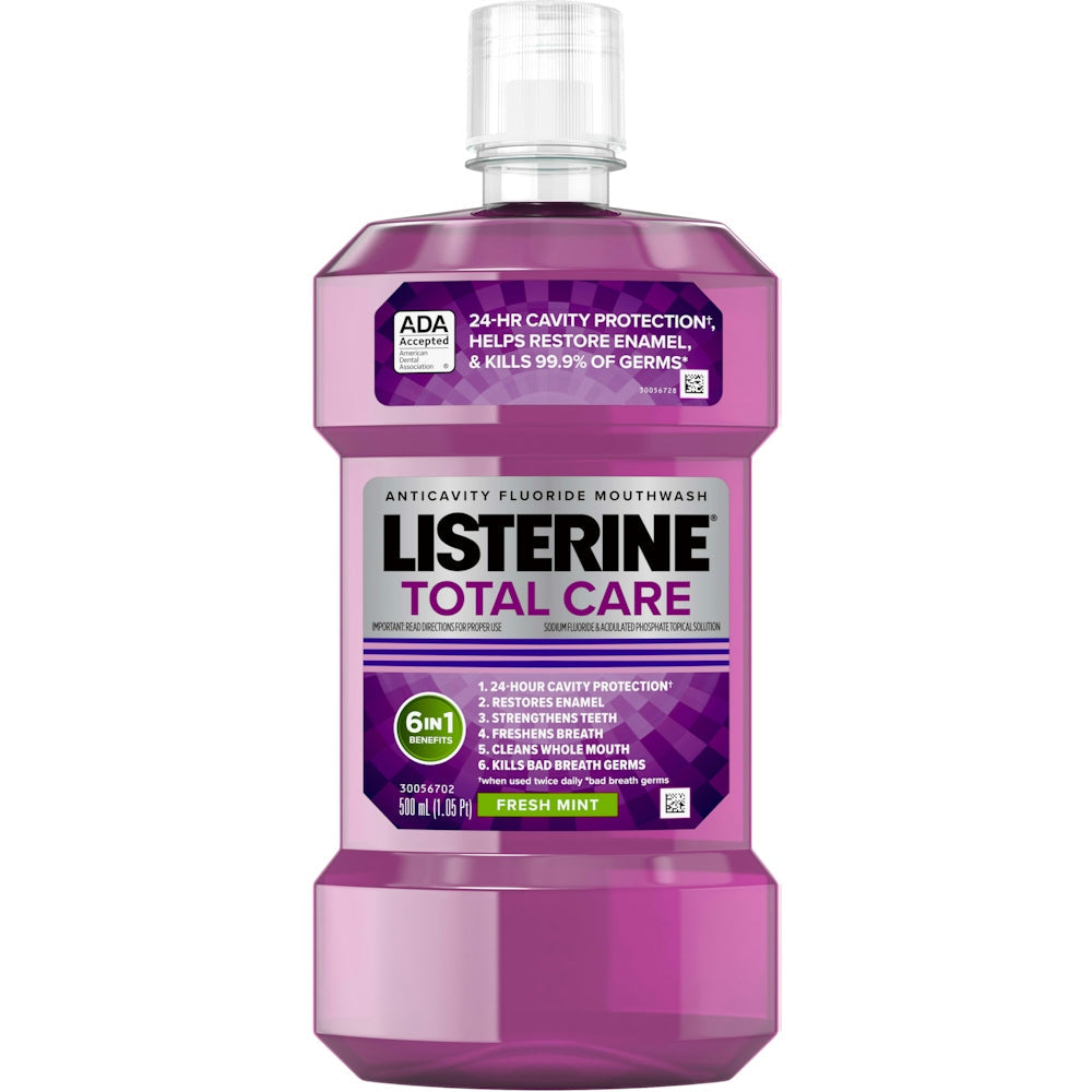 Listerine Total Care Anticavity Mouthwash Fresh Mint, 16.9  Oz