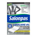 Salonpas Lidocaine 4% Pain Relieving Gel Patches – 15 Count – Maximum Strength Numbing Relief for Back, Neck & Joint Pain
