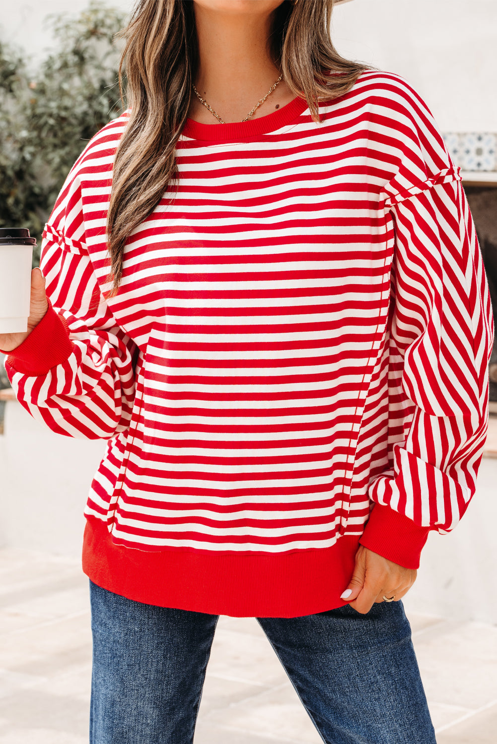 Gracelynn Shoulder Casual Pullover Top