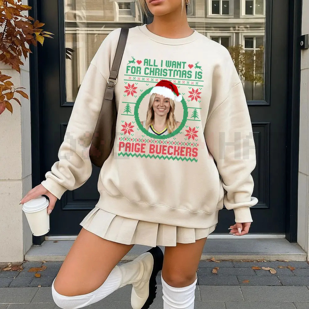 Paige Bueckers Christmas UConn Fan Sweatshirt