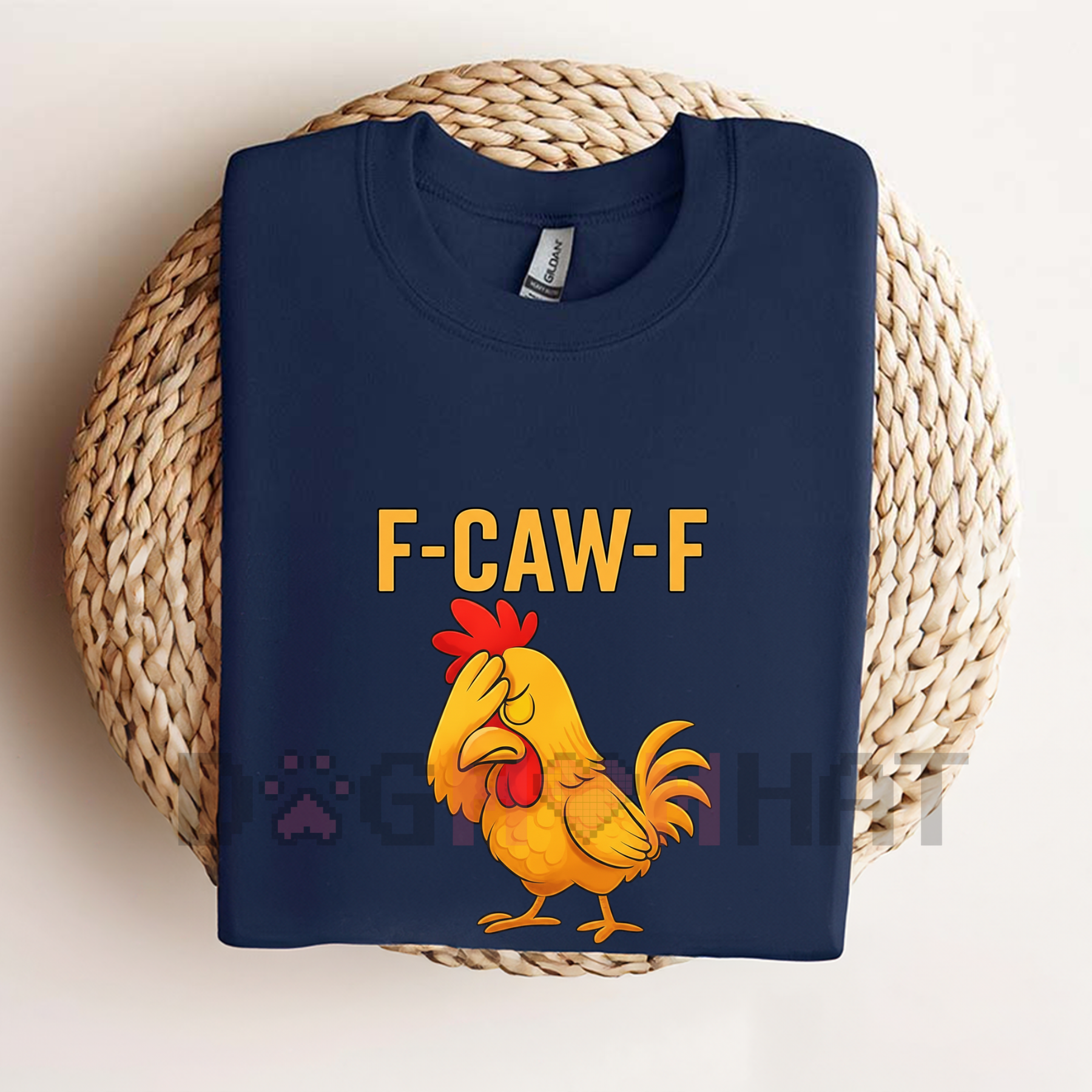 F-Caw-F Chicken Graphic Tee – Funny Rooster Meme Shirt, Unisex Casual Streetwear Top