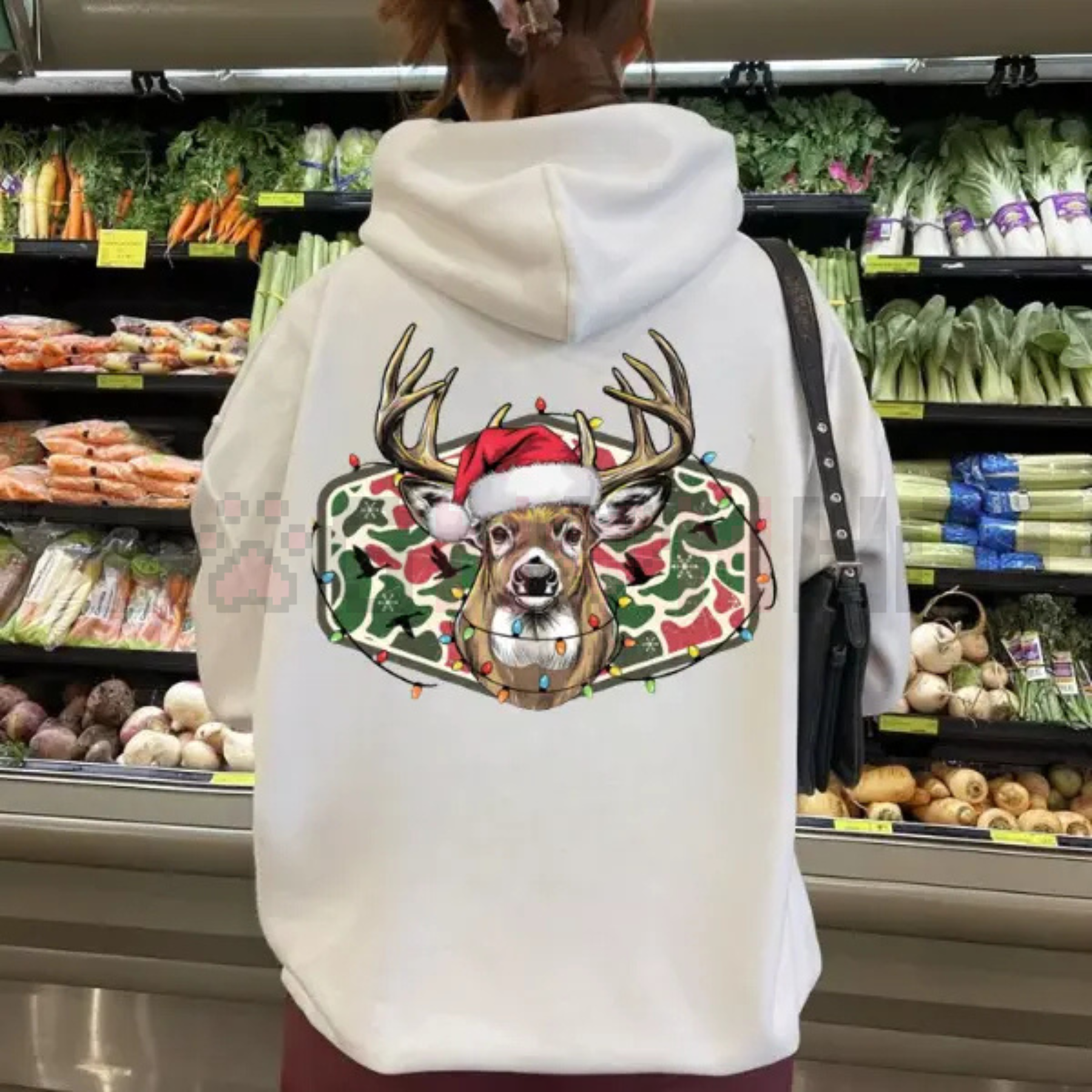 Christmas Deer Hunting Camo Hoodie