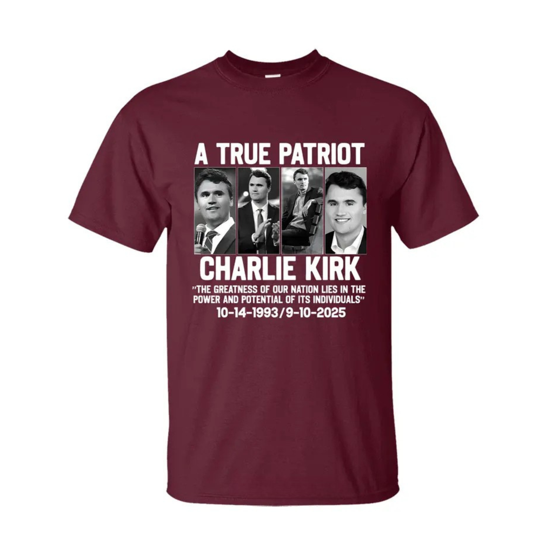 Charlie Kirk "Greatness of Our Nation" Patriotic T-shirt