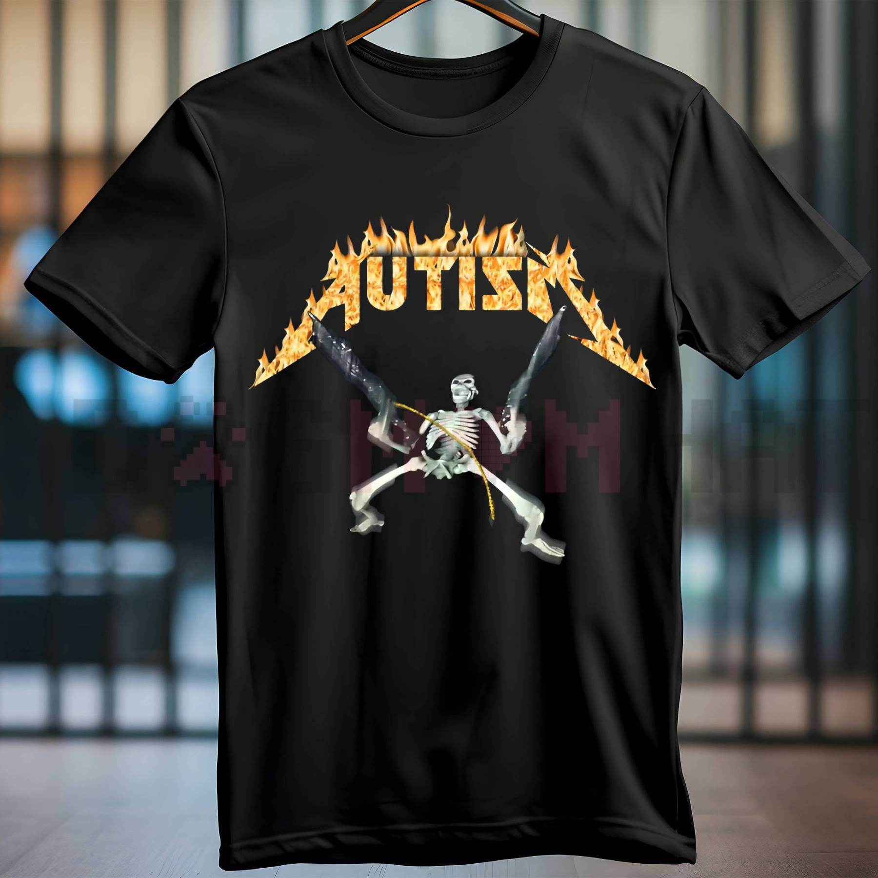 Autism Skeleton Meme Funny T-Shirt