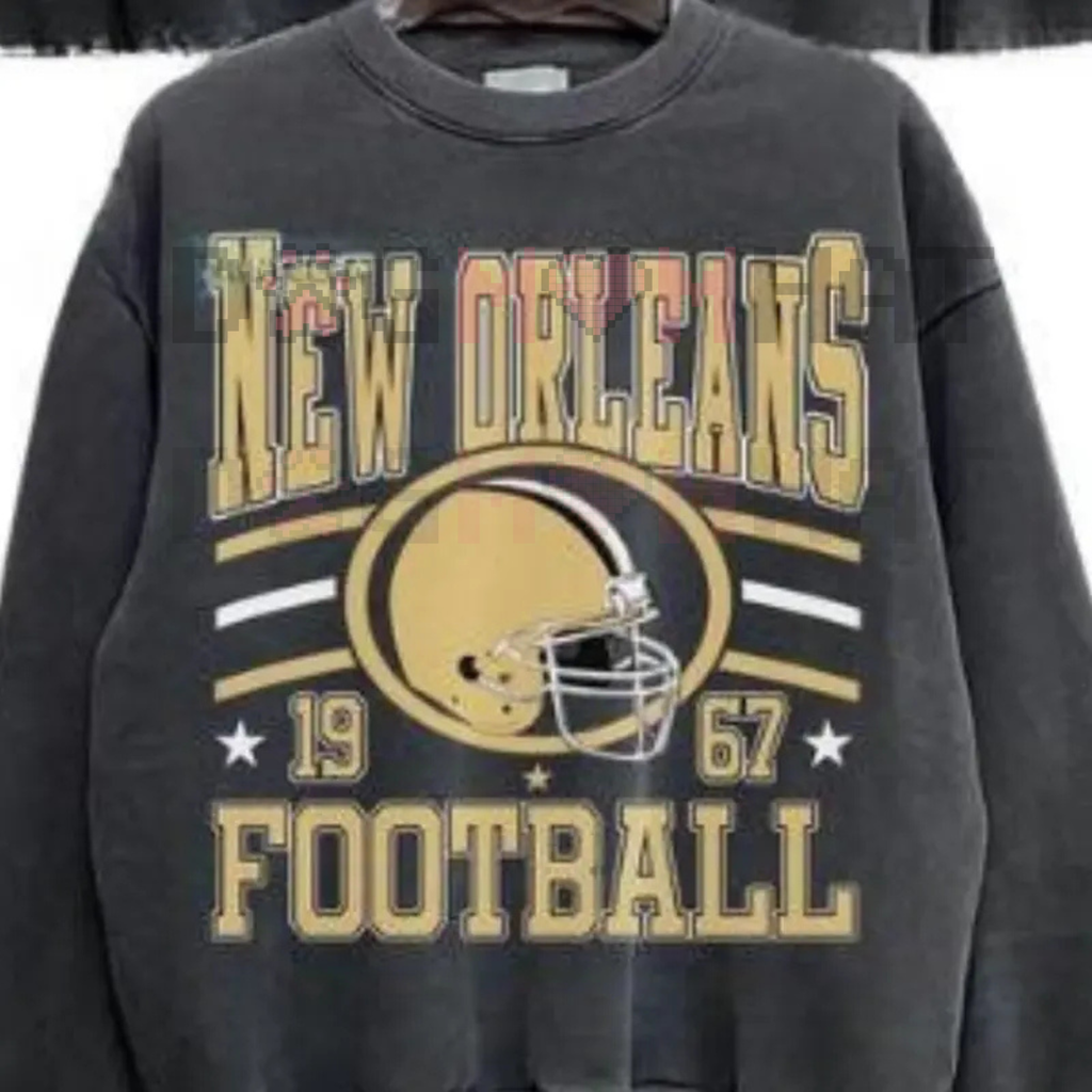 New Retro Style Varsity All Team Football Crewneck Sweatshirt