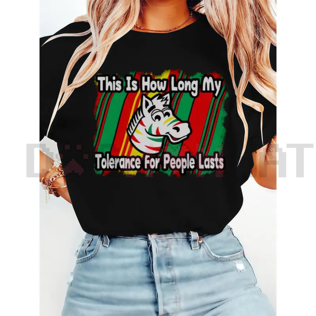 "This Is How Long My Tolerance Lasts" Funny T-Shirt