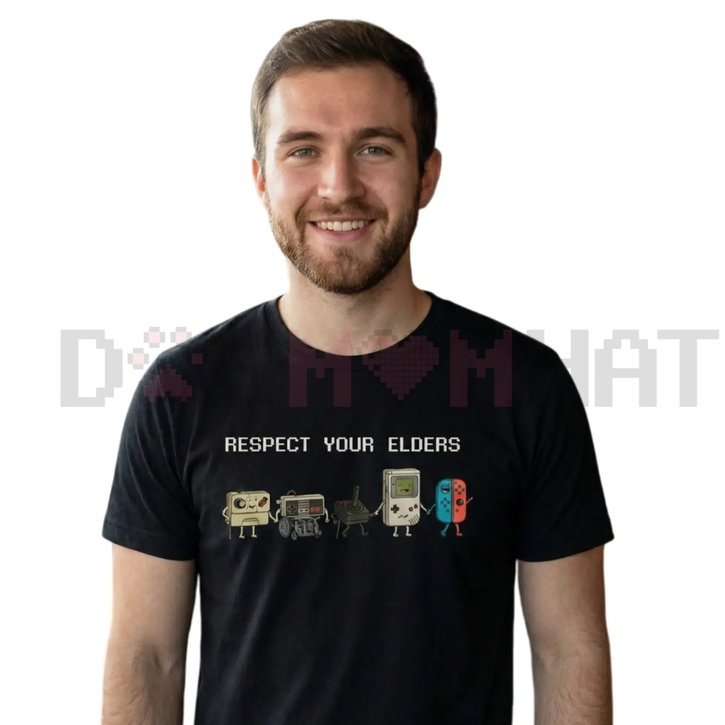 "Respect Your Elders" Retro Gamer T-Shirt
