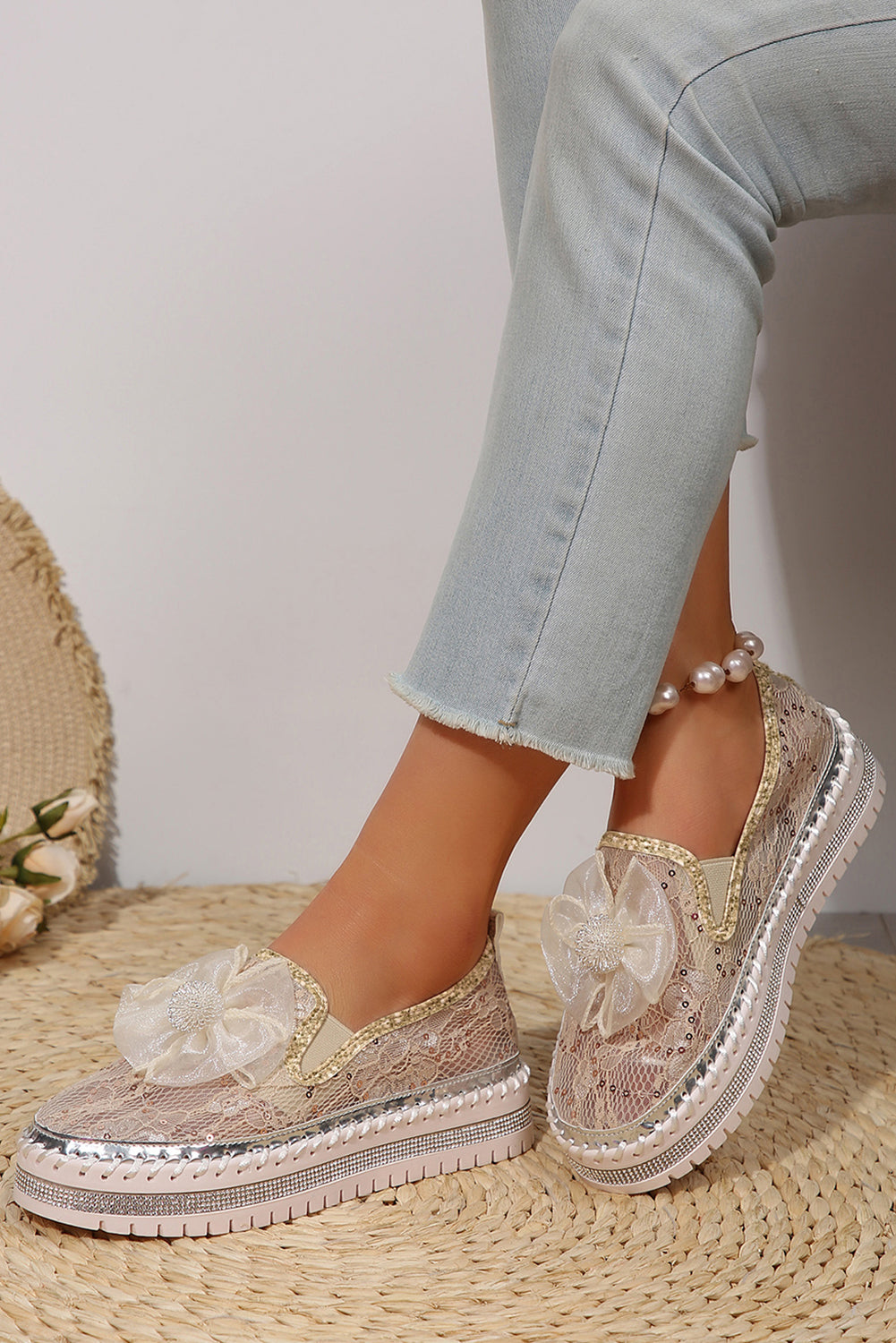 Ayah Breathable Lace Loafer Shoes