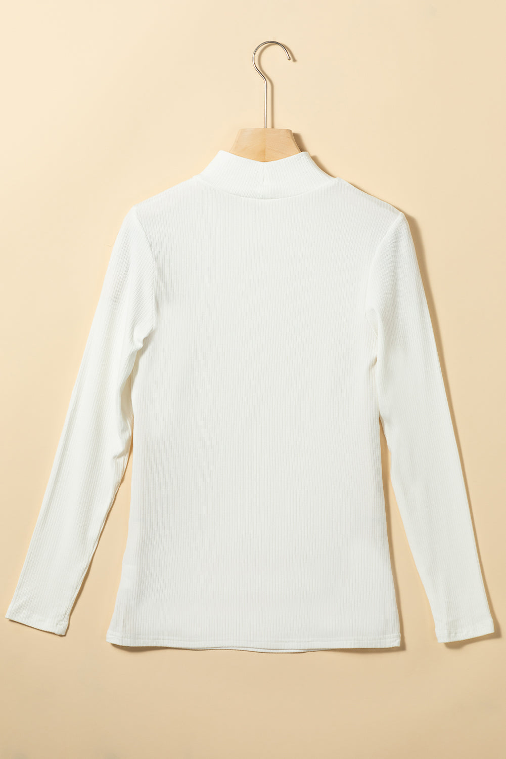 Adelyn Ribbed Knit High Long Sleeve Top