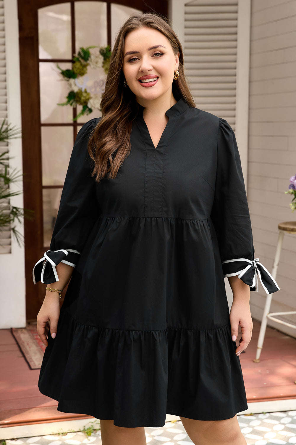 Dorothy Knot Cuffs Mini PLUS Dress
