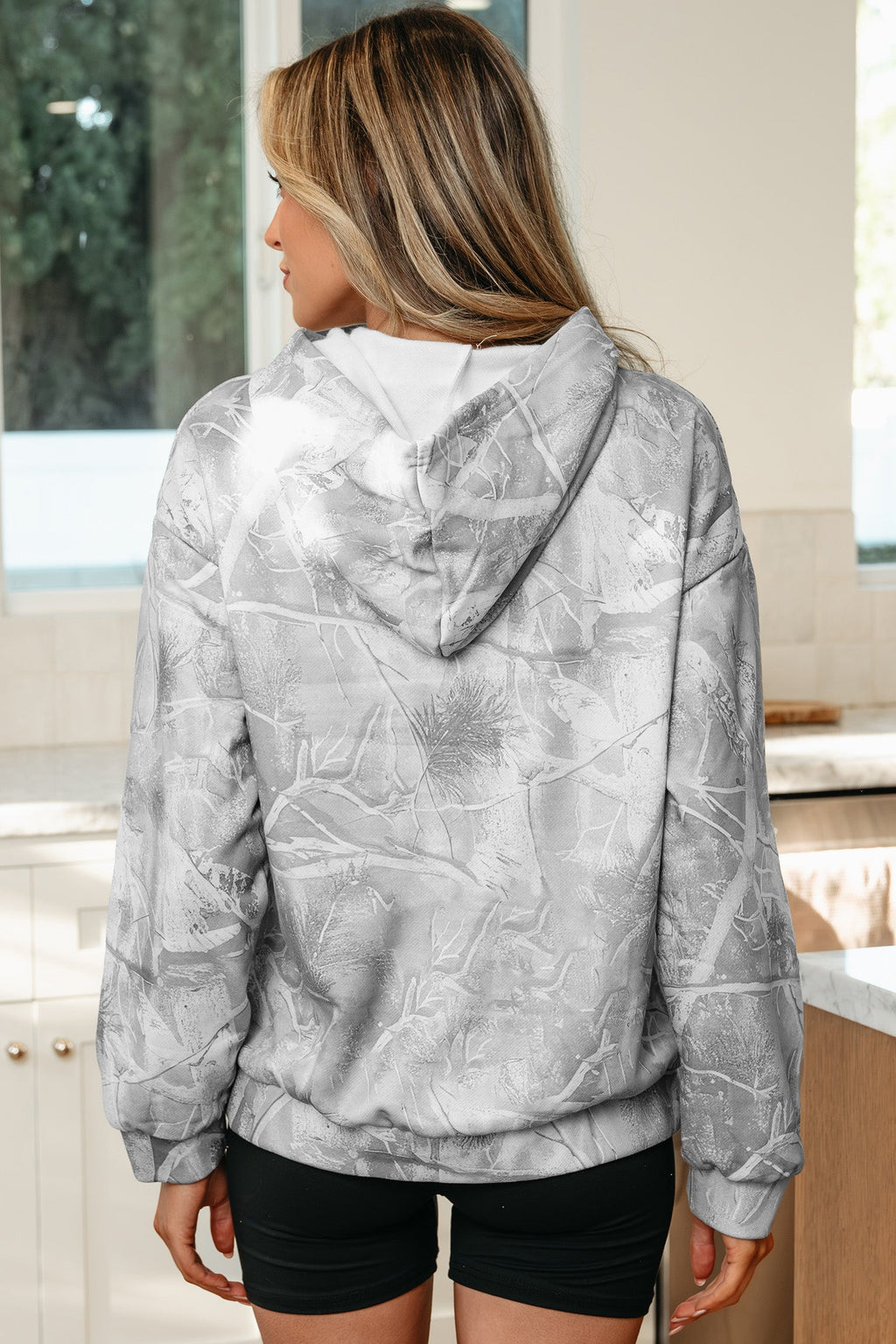 Maya Print Oversized Sporty Hoodie