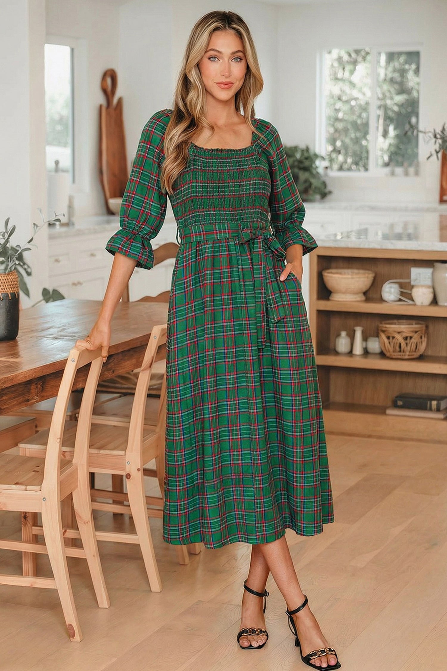 Scarlett Waist Flared Midi Dress