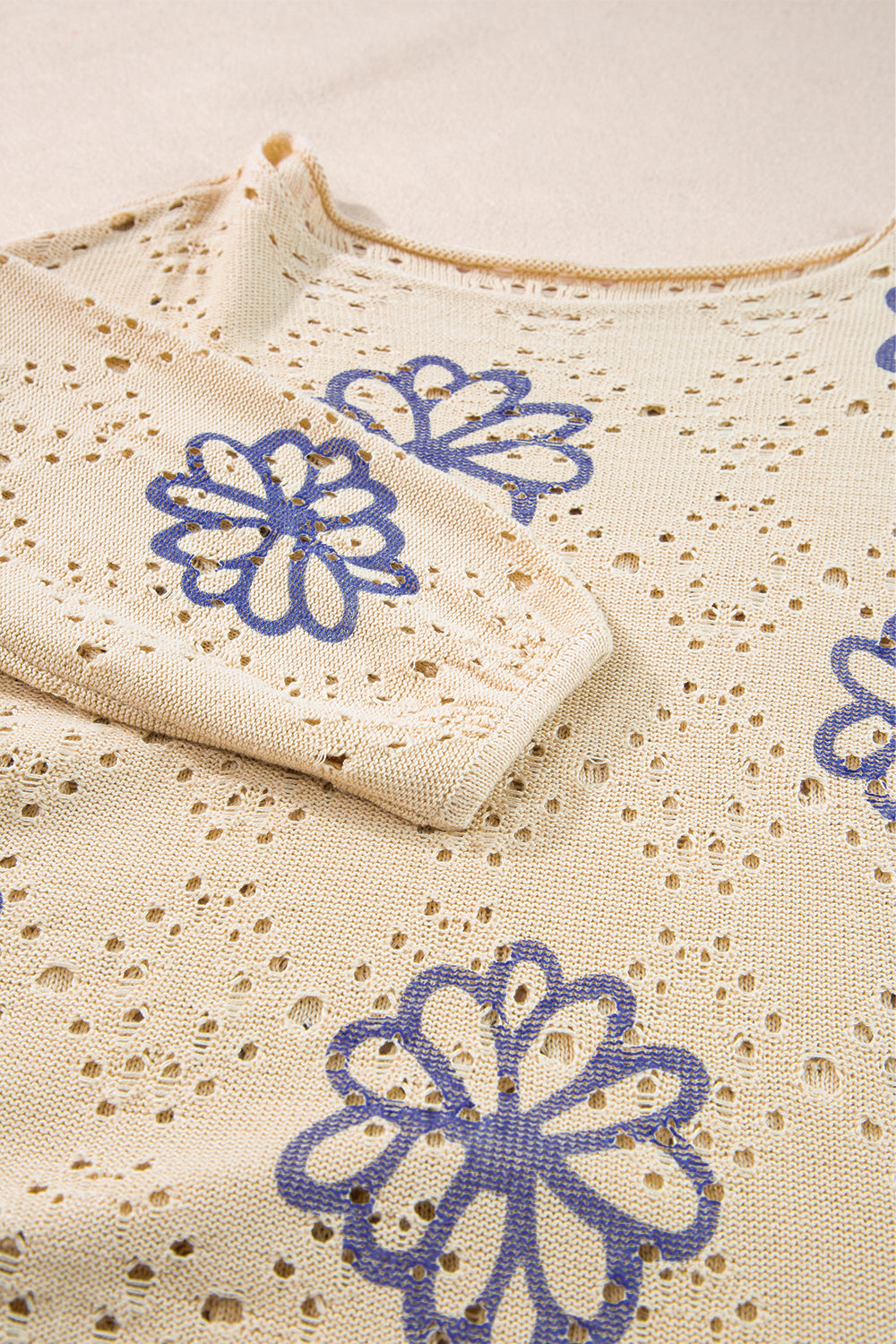 Harper Eyelet Drop Shoulder Sweater