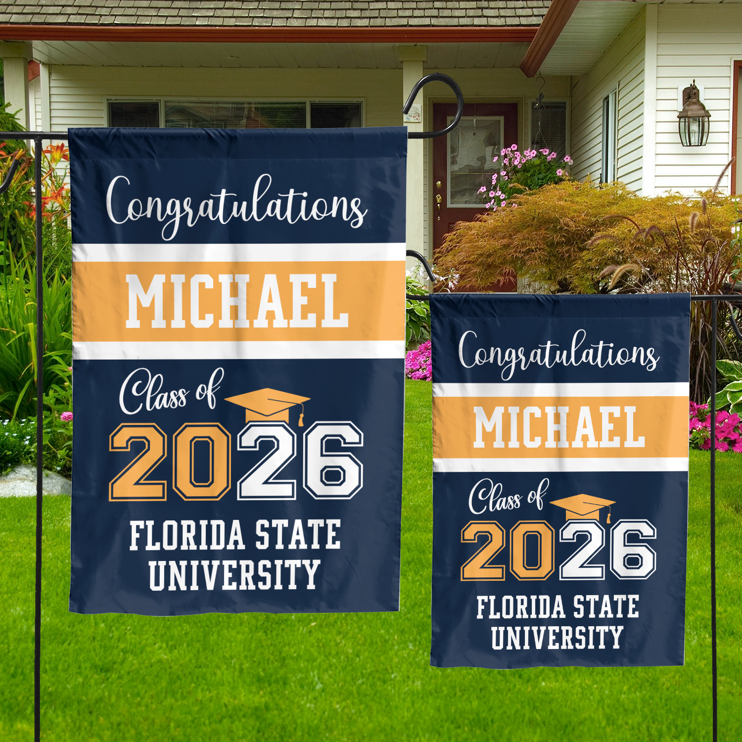 Personalized Graduation Senior Class of 2026 Garden Flag C616