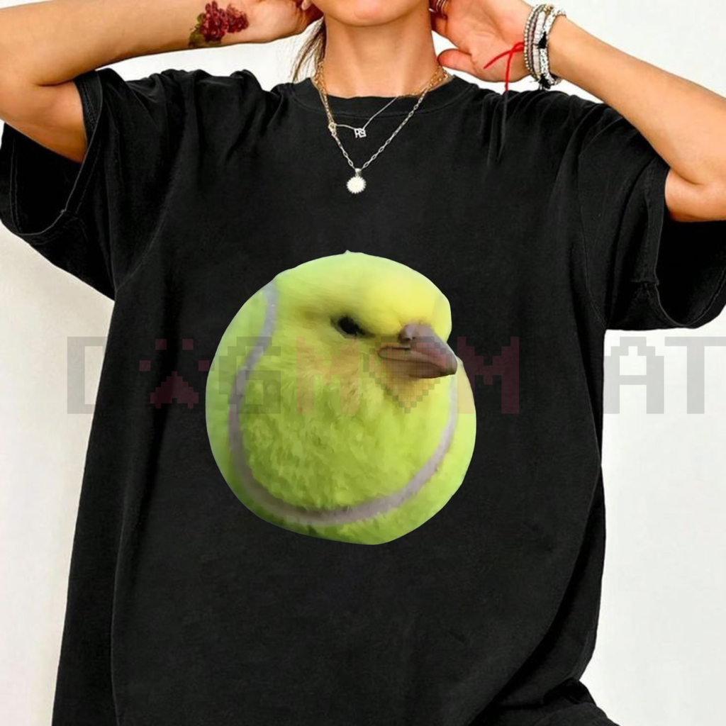 Silly Tennis Bird Meme Tee