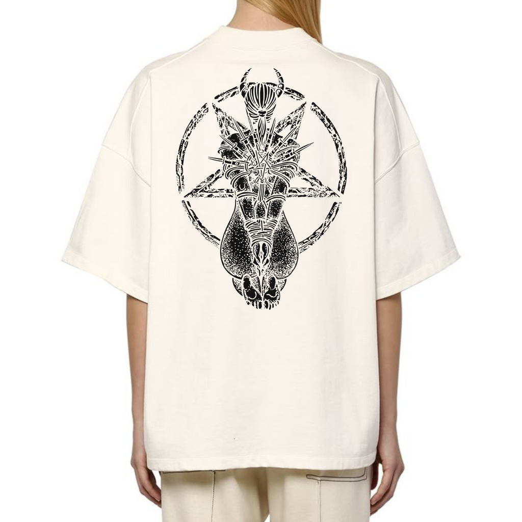 Goat Skull Pentagram Occult T-Shirt – Dark Art Graphic Tee