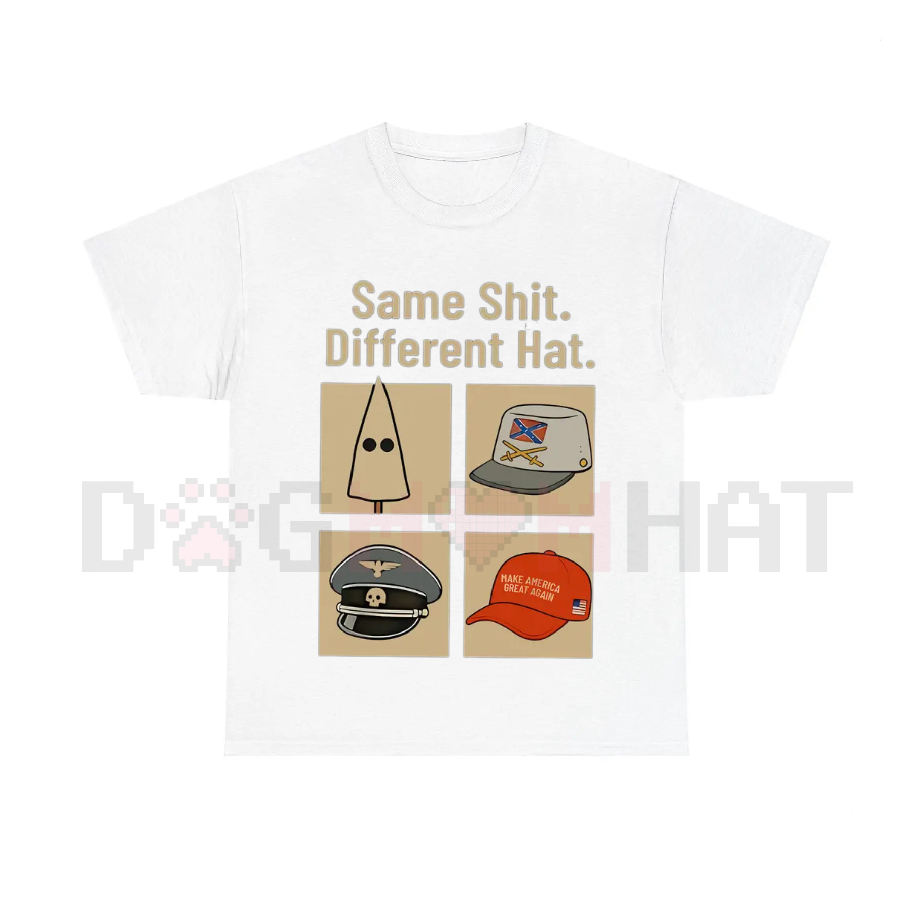 "Same Thing Different Hat" T-Shirt – Funny Political Graphic Shirt, Dark Humor Statement Tee, Unisex
