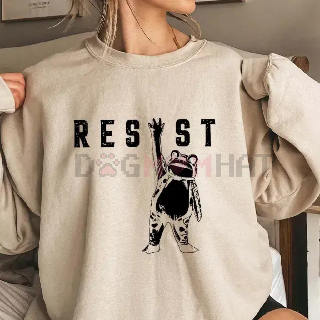 Resist Frog Protest T-Shirt – Activist Anti-ICE Tee, "Rage" Political Statement Shirt