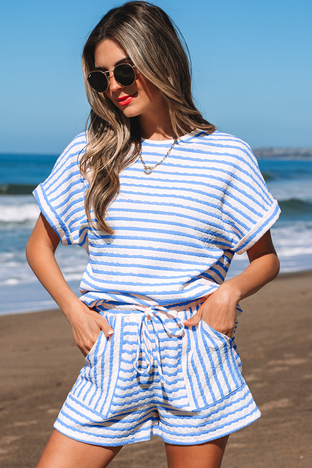 Madalyn Knitted Short Sleeve Top