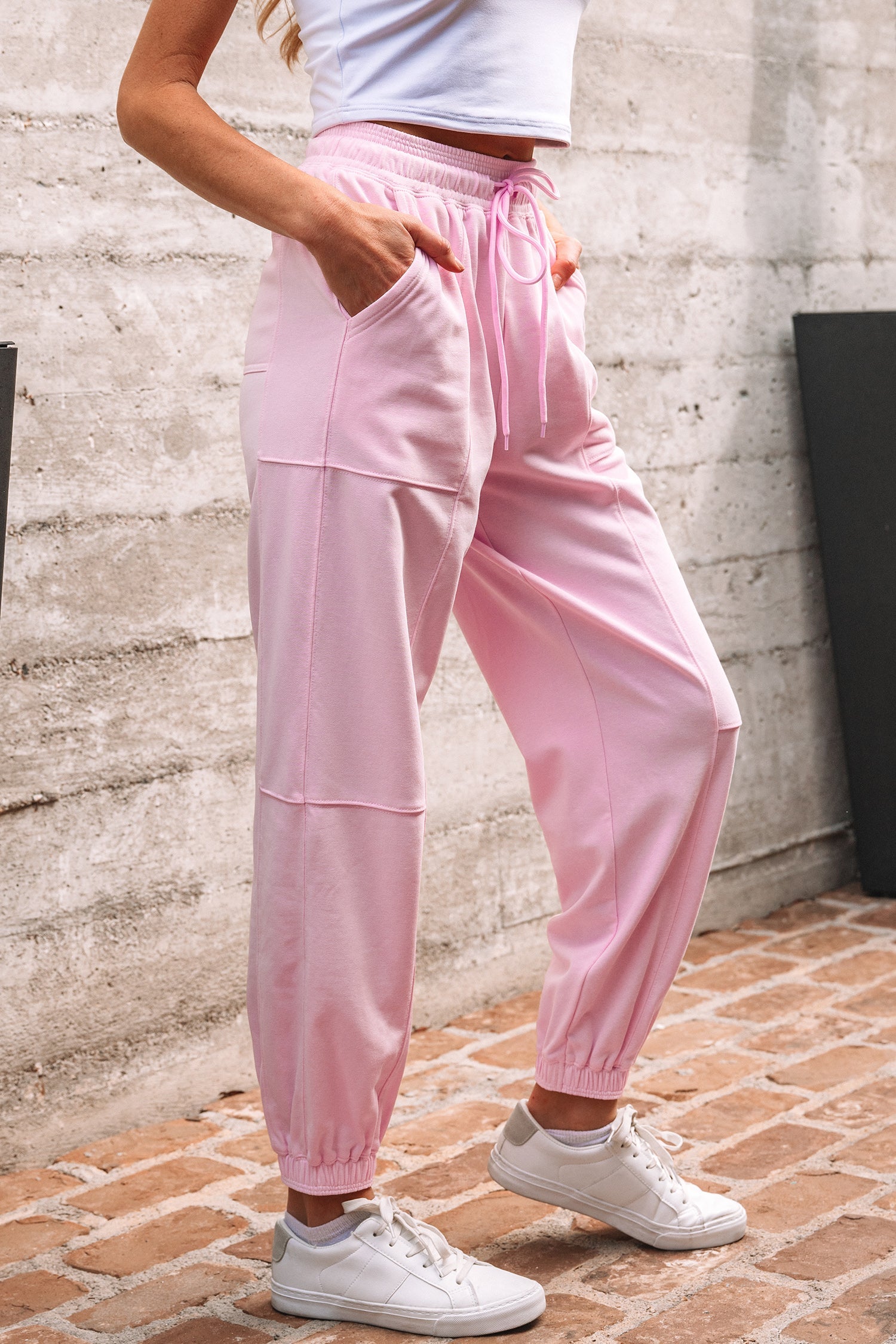 Noor Solid Color Jogger Pants