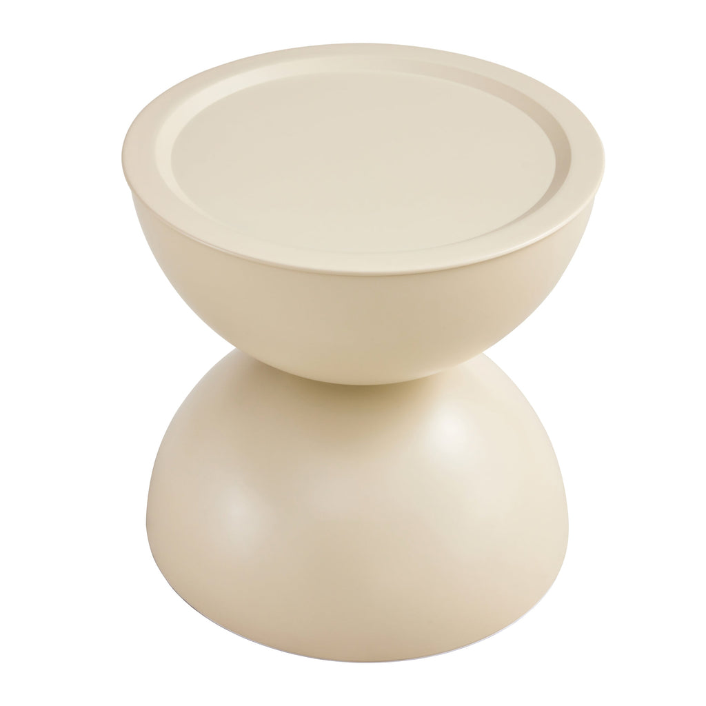 Set of 2 Milk White Coffee Table and End Table With Storage.