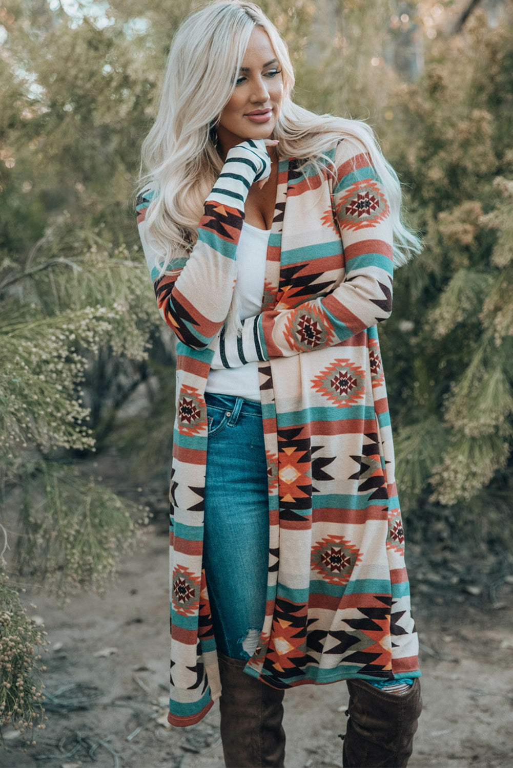 Paris Open Front Long Cardigan