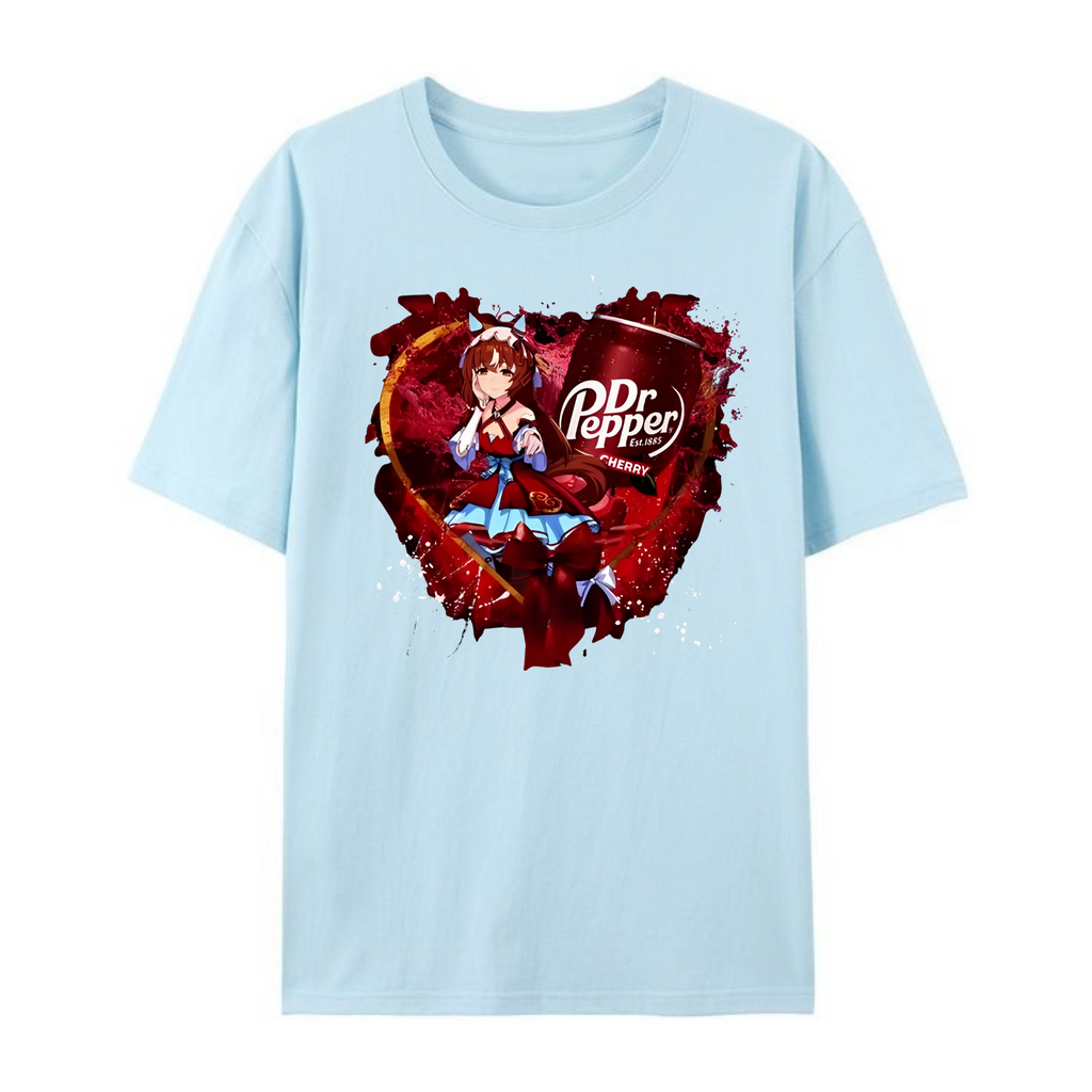 Uma Musume "Dr. Pepper Cherry" T-Shirt – Cute Anime Maid & Soda-Inspired Tee