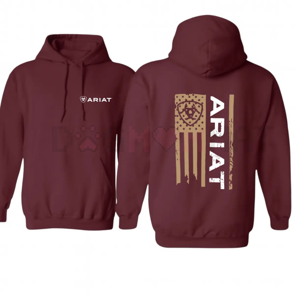 Ariat American Flag Graphic Pullover – Unisex Western Lifestyle Patriotic Hoodie