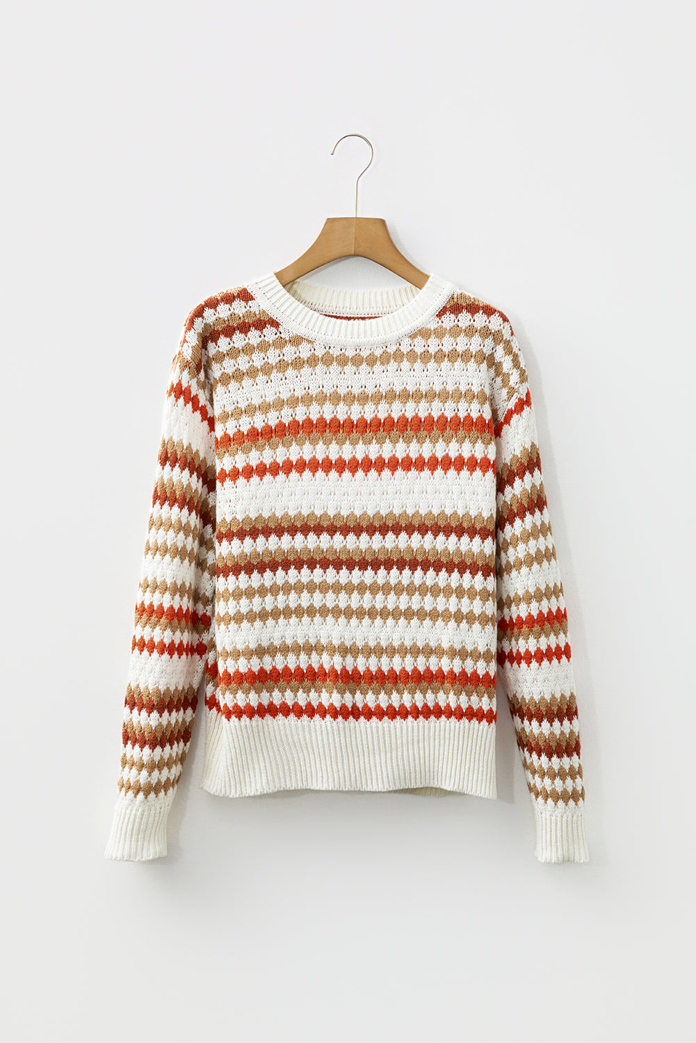 Jimena Patterned Drop Shoulder Sweater
