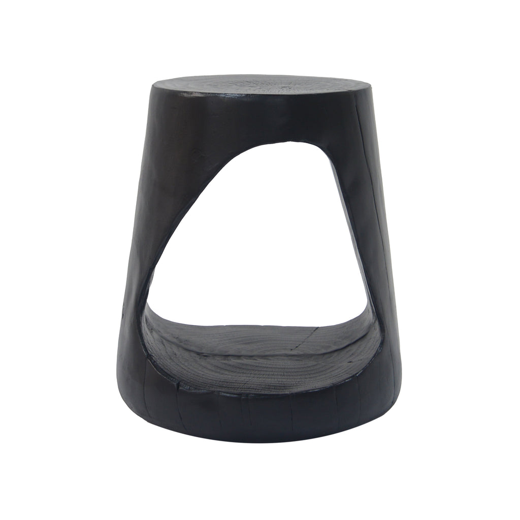 MGO Hollow Side Table with Wood-like Texture