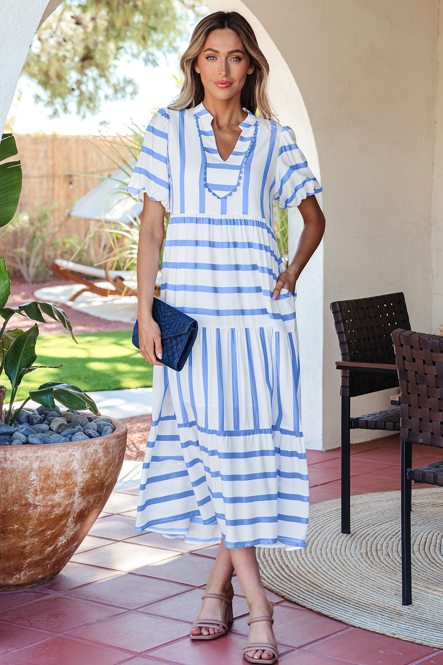 Alora Half Sleeve Vacation Dress