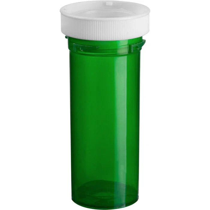 1-Clic Clear-Vu Green Plastic Vials 60 Dram 50 Ct